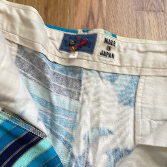 BLUE BLUE JAPAN WAVE PATTERN SAILCLOTH SHORTS - Picture 4 of 4